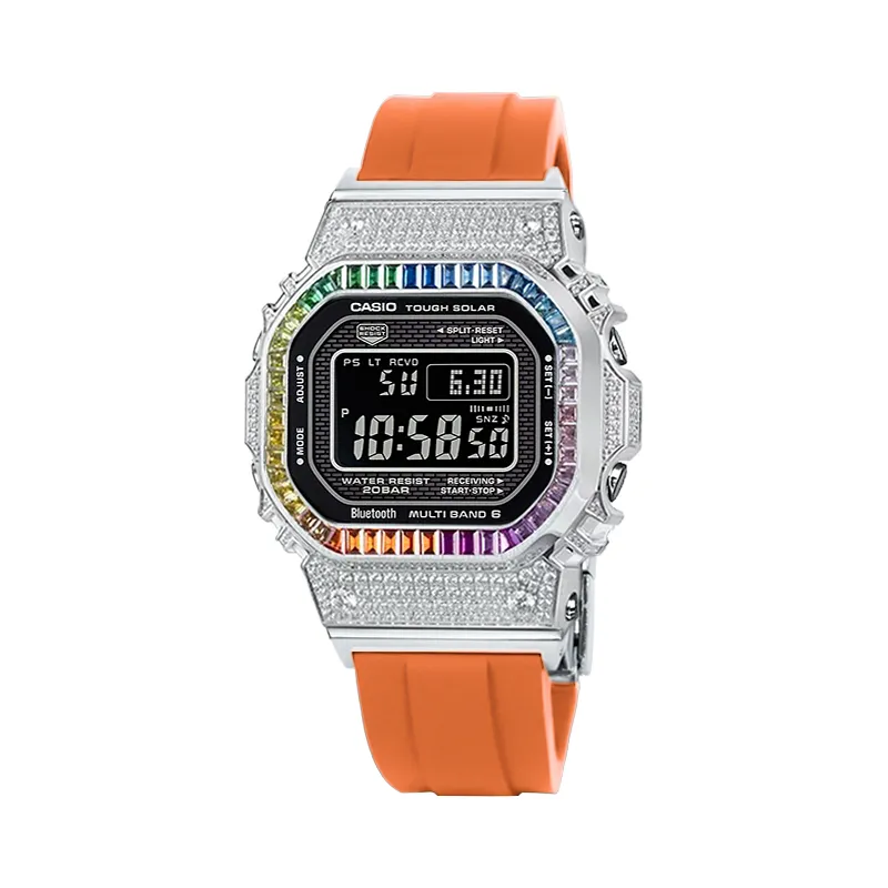 CASIO Custom Collection Bluetooth Solar Movement Resin Strap Watch Unisex Black Dial