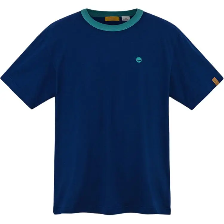 Timberland T-Shirts Unisex Blue Crew Neck Moderate Straight Fit