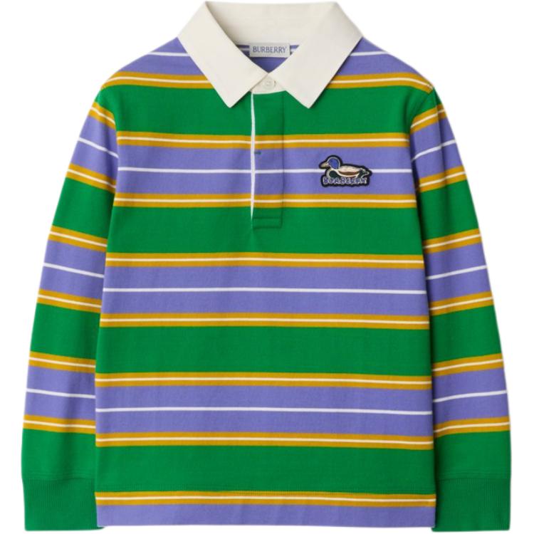 Детская футболка-поло Burberry Striped Polo (разноцветная)
