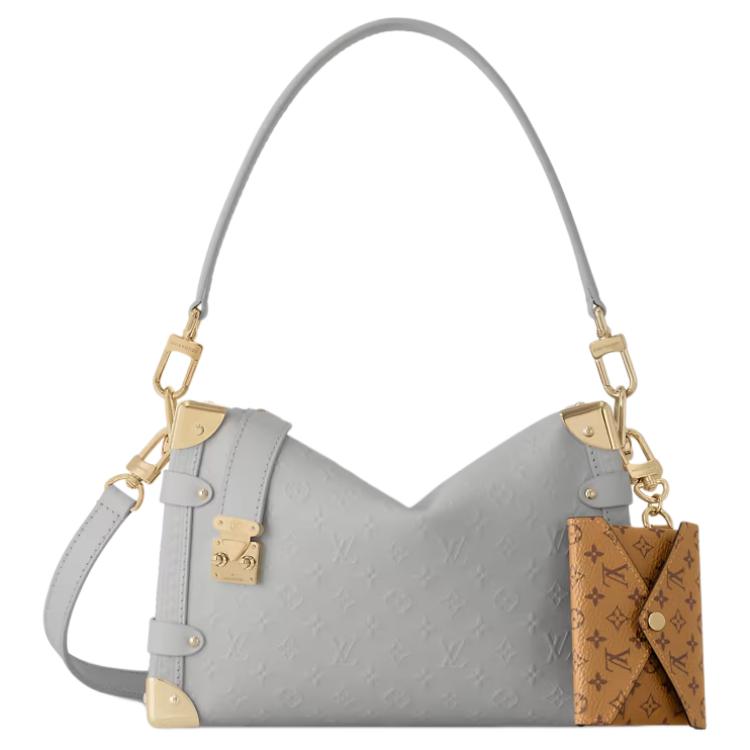 Женская сумка Louis Vuitton Side Trunk MM (серая)