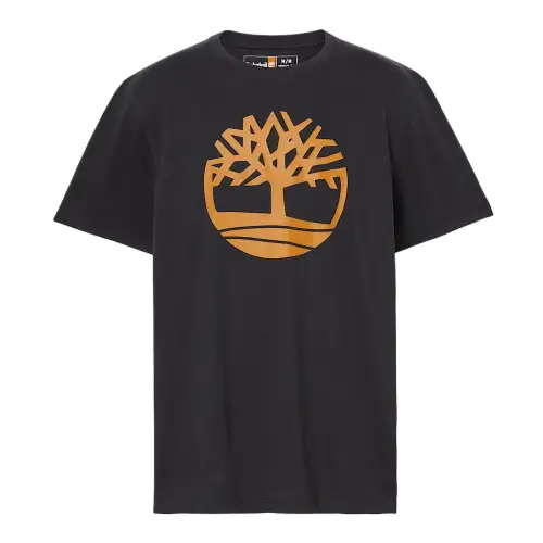 Timberland T Shirts Men's Black Crew Neck Moderate