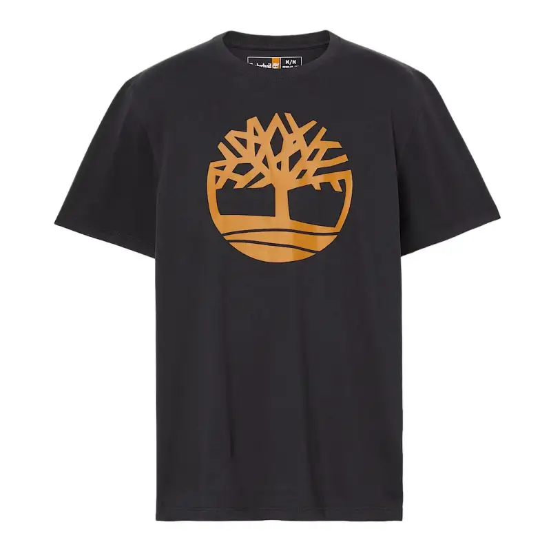 Timberland T Shirts Men's Black Crew Neck Moderate