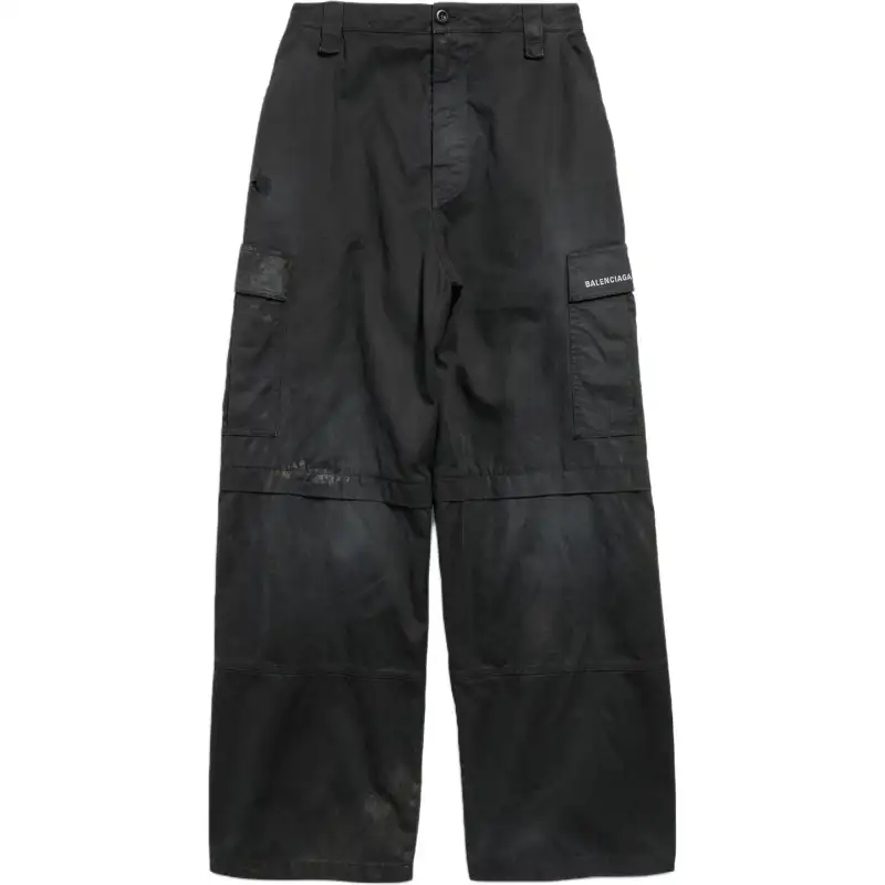 Balenciaga Cargo Pants Loose Fit Men's Black