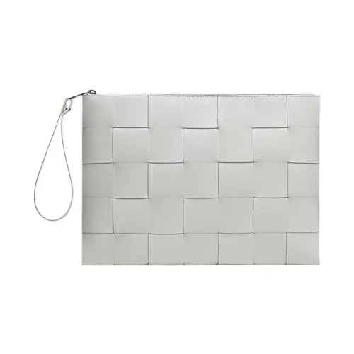 Bottega Veneta POUCH Cloud Bag Cow Leather Clutch Men's White