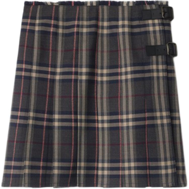 Burberry Checked Pleated Mini Skirt