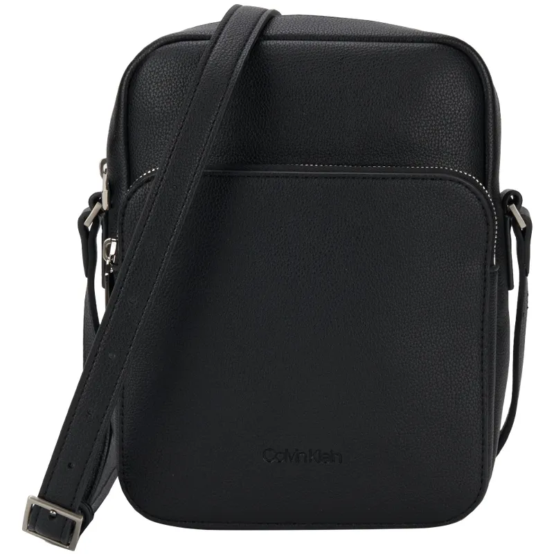 CALVIN KLEIN Synthetic Material Shoulder Bag, Crossbody Bag Men's Space Black