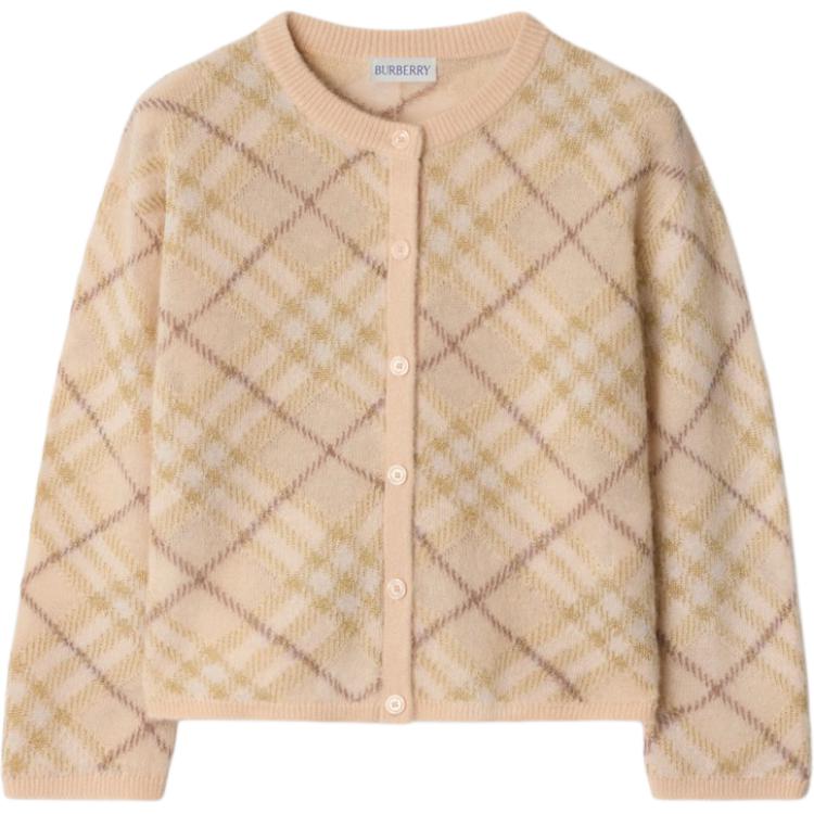 Кардиган Burberry Check Alpaca (коричневый)