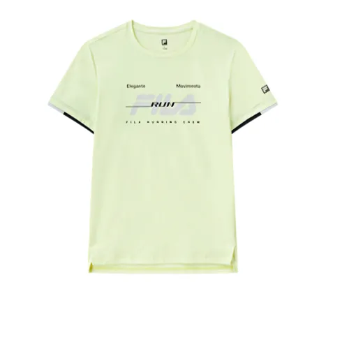 FILA RUNNING T Shirt Men's Washed Elegance Yellow