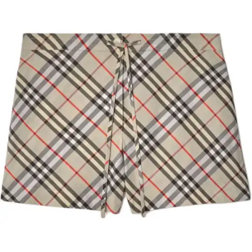 Burberry Checked Drawstring Pyjama Shorts