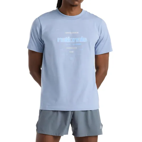 New Balance NBNationals T Shirt Men's Blue