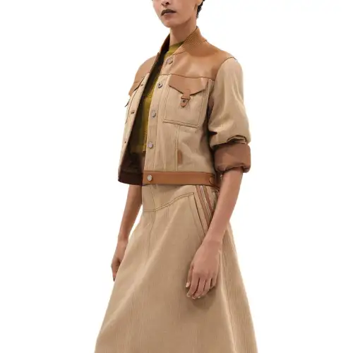 HERMES Jackets & Coats Women's Marble Beige