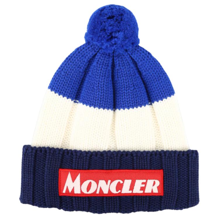Шапка Moncler (бело-синяя)