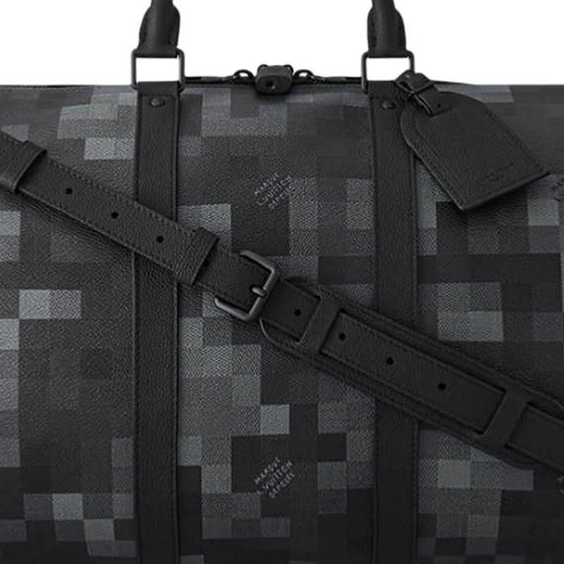 Мужская сумка Louis Vuitton Keepall 50 (черная) — фото 5