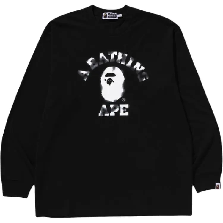 A BATHING APE ® Logo print Long sleeve T shirt