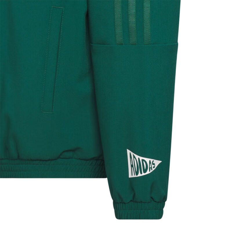 Детская куртка adidas Logo (лесная зелень) — фото 6