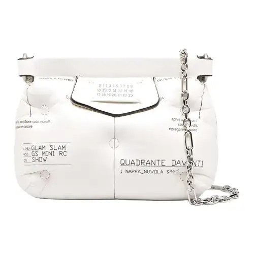 Maison Margiela Leather Shoulder Bag, Crossbody Bag Women's White