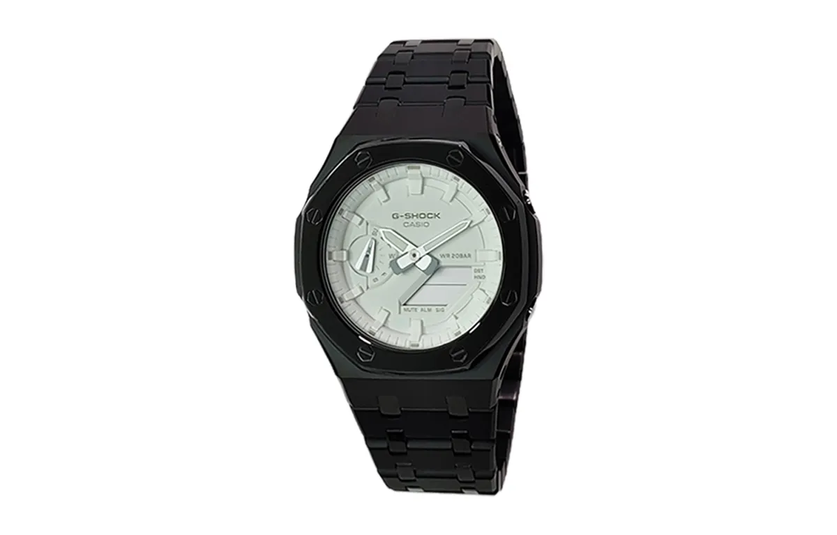 CASIO Custom Collection Quartz Movement Stainless Steel Strap Watch Men's Watches White Dial