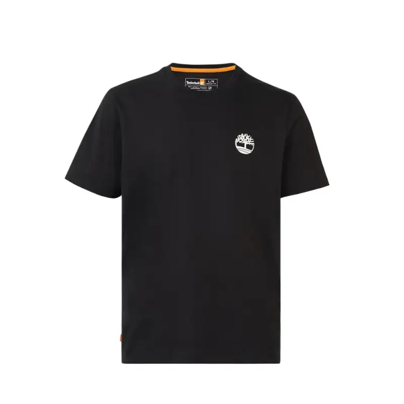 Timberland T Shirts Men's Black Crew Neck Moderate