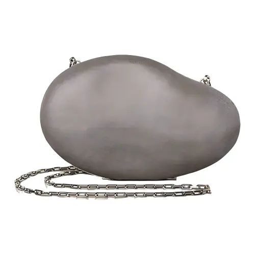 Bottega Veneta Natural Stone One Shoulder Crossbody Clutch Women's Light Gray
