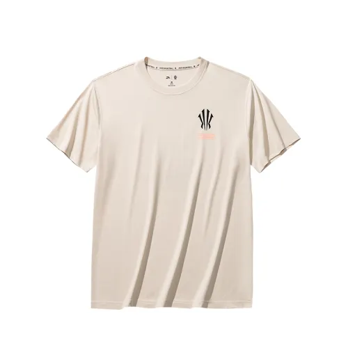 Anta Basketball Collection T Shirt Unisex Mud Gray