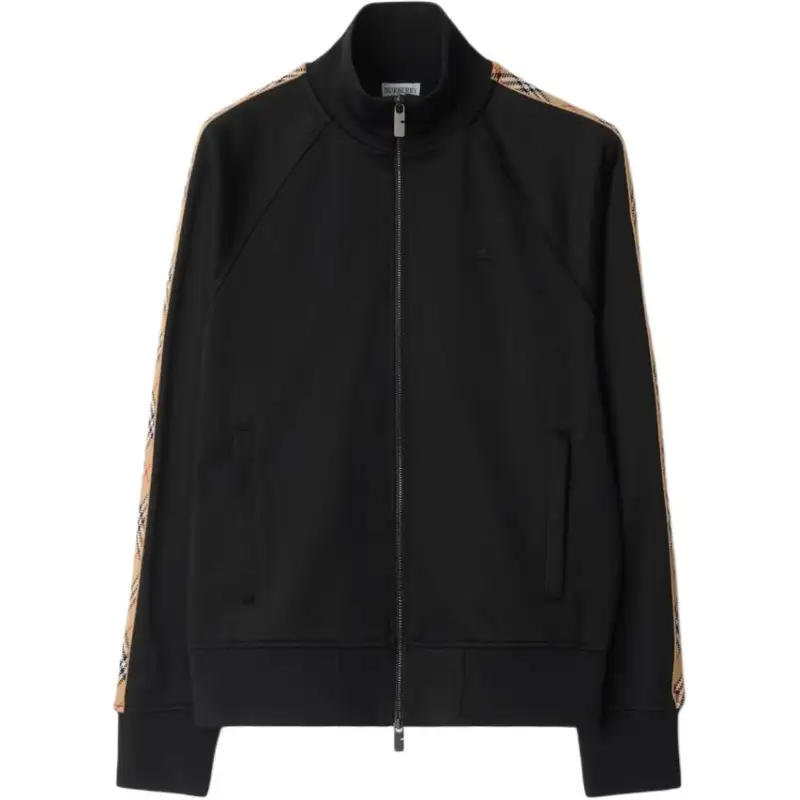 Burberry checked-trim sweatshirt