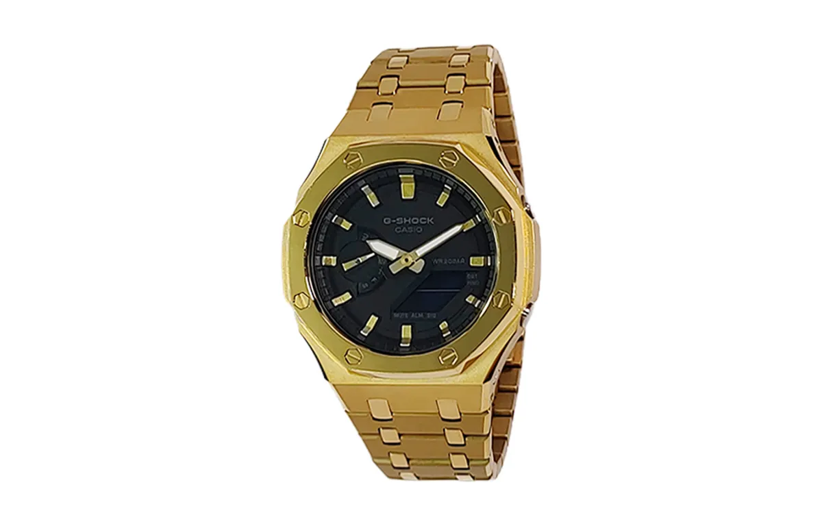 CASIO Custom Collection Quartz Movement Stainless Steel Strap Watch Men's Watches Black Dial