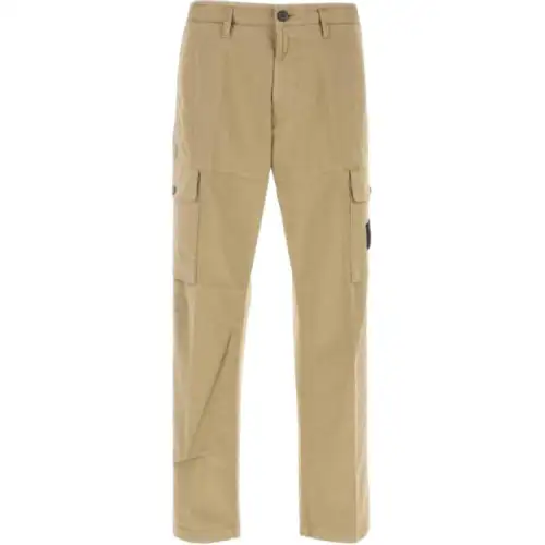 STONE ISLAND Twill Cotton Trousers