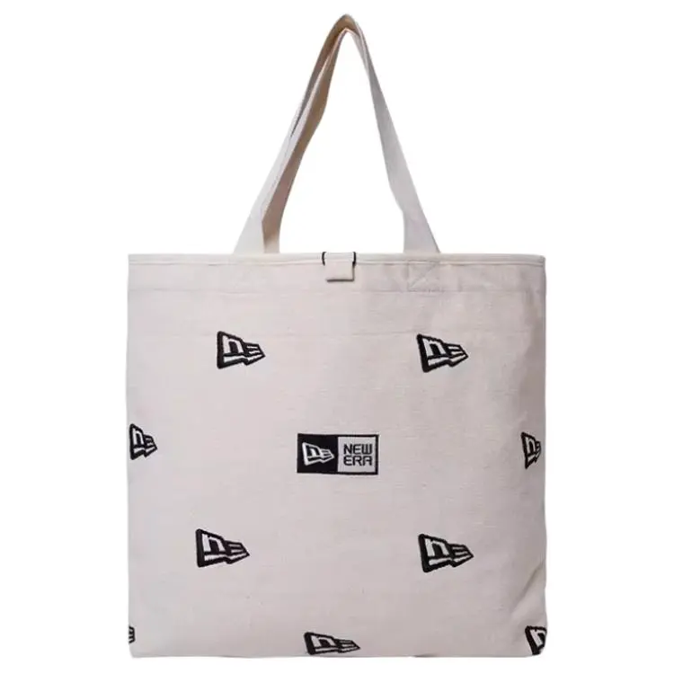 New Era Canvas Bag, Tote Bag, Shopping Bag, Handbag, Shoulder Bag Unisex Ivory White