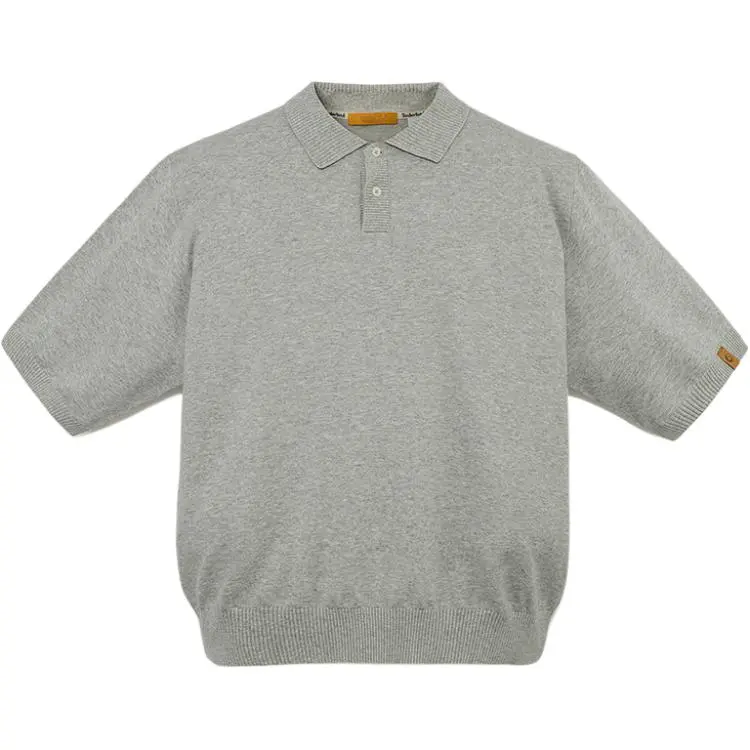 Timberland SS25 Polo Shirt Men's Medium Heather Gray