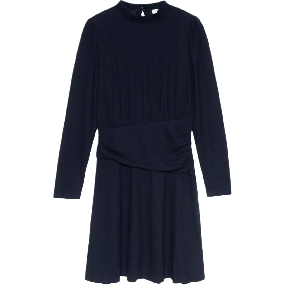 COACH Long-Sleeved Dresses Women's Navy Crew Neck Moderate