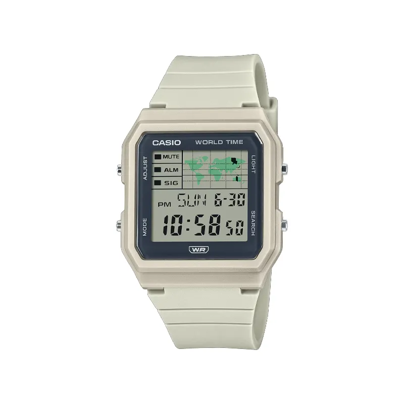 CASIO Classic Collection Electronic Movement Resin Strap Watch Unisex Gray Dial