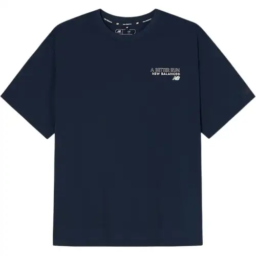 New Balance T Shirt Unisex Marine Blue