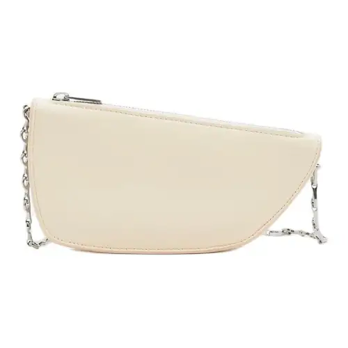 Burberry Shield Lambskin Crossbody Bag, Shoulder Bag Extra Mini Women's Pearl White