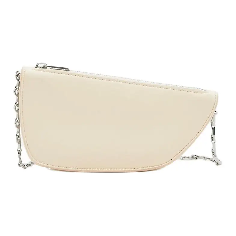 Burberry Shield Lambskin Crossbody Bag, Shoulder Bag Extra Mini Women's Pearl White