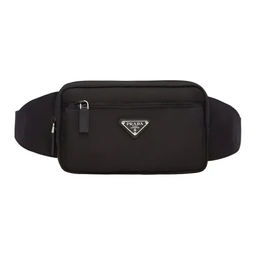 PRADA Nylon Fanny Pack Unisex Black