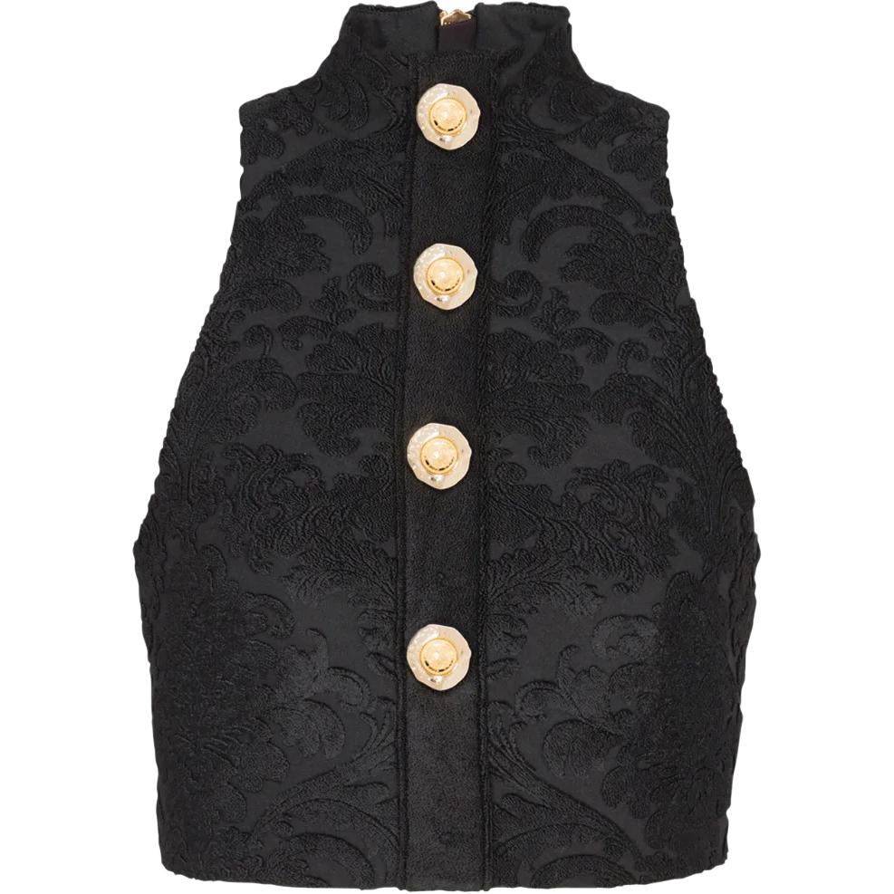 Женская майка BALMAIN (черная)