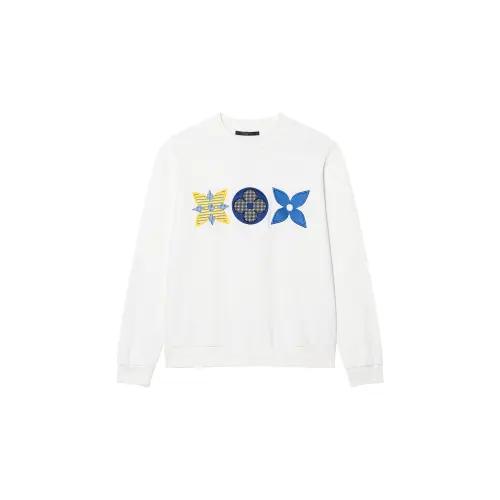 Louis Vuitton 2020 monogram-flower embroidery sweatshirt