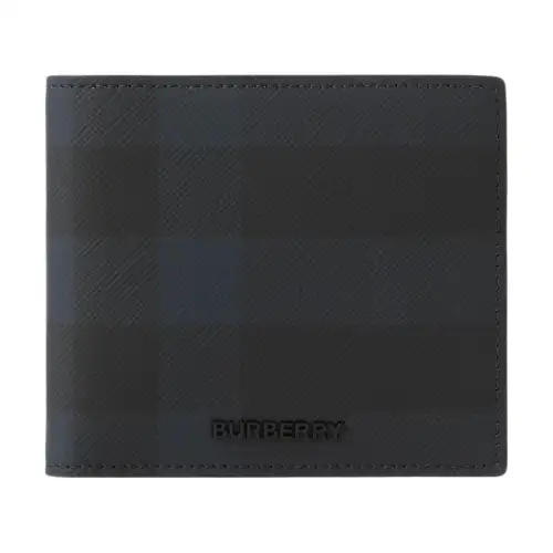 Burberry With Leather Wallet Men's Marine Blue