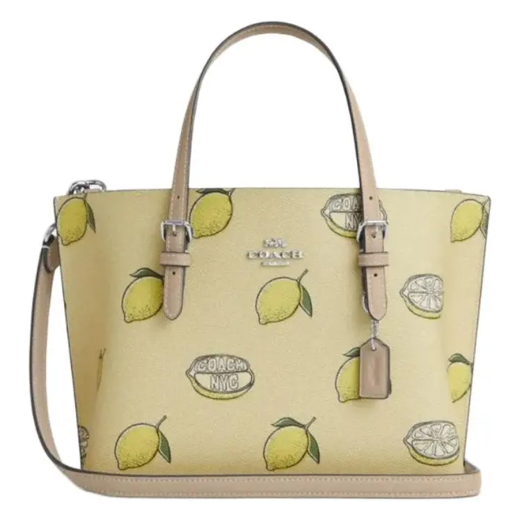 COACH Mollie Coated Canvas Handbags Medium Women's Garden Swamp Color Mixed Color