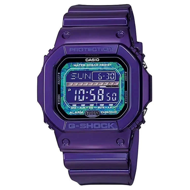 CASIO G SHOCK Quartz Movement Resin Strap Watch Men's Watches Purple Watch Dial