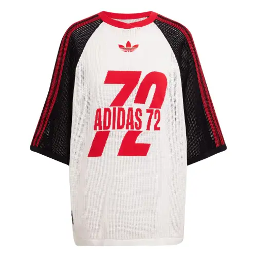 Adidas Originals logo-detail mesh T-shirt