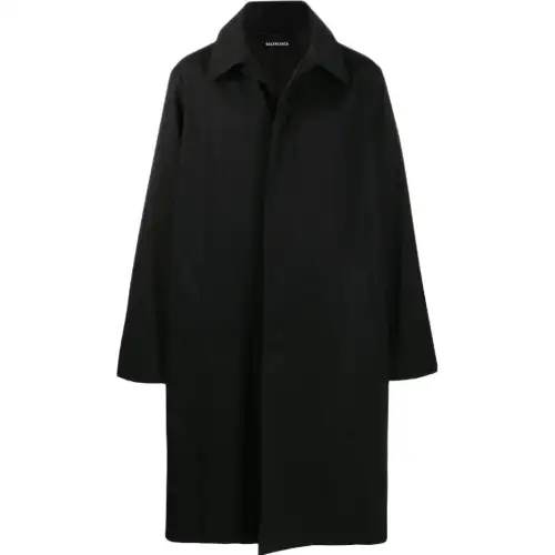 Balenciaga Coats Men's Black Lapel Moderate