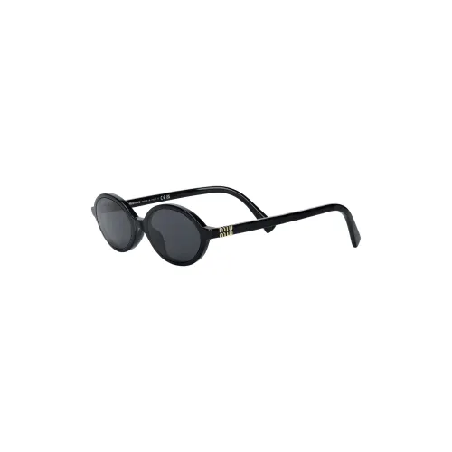 MIU MIU Oval Sunglasses Unisex Black