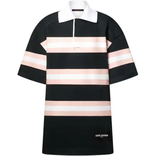 Lv Chunky Stripes Polo Dress