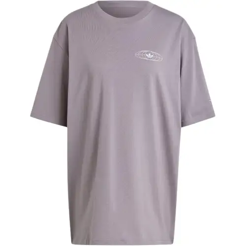 Adidas Women's World Tour Bands T Shirt Trace Grey