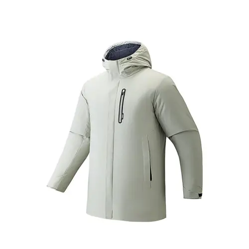 Anta Variety Training Collection Down Jacket Men's Cyan Bird Gray