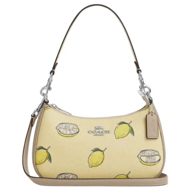 COACH Teri Artificial Leather Crossbody Handbag, Shoulder Bag Medium Women's Garden Swamp Color Mixed Color
