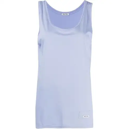 MIU MIU Camisoles Women's Purple Straight Fit