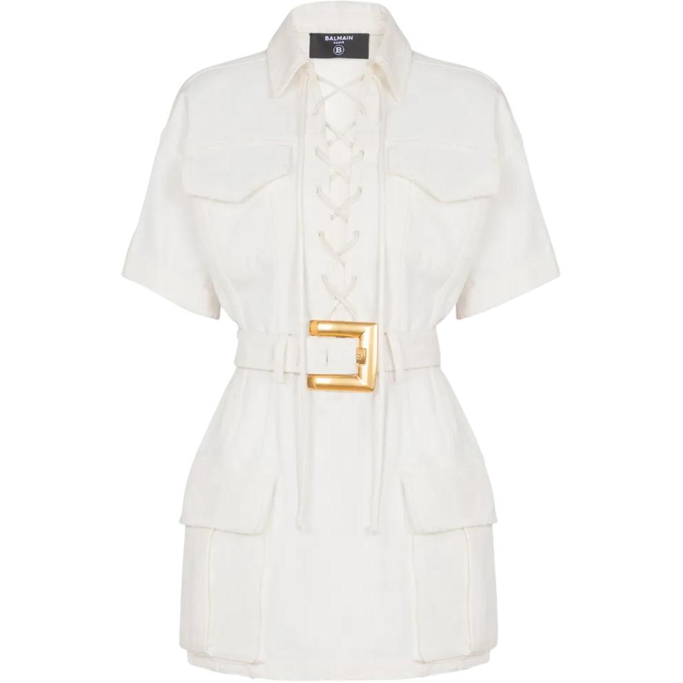 Женское платье BALMAIN BALMAIN SS25 (белое)