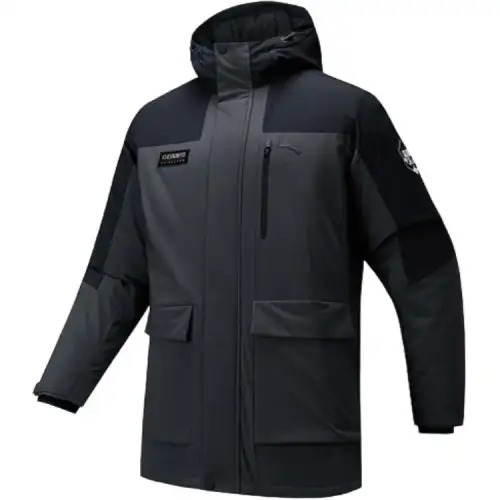 Anta Variety Training Collection Down Jacket Men's Smoke Black/Gray/Basic Black